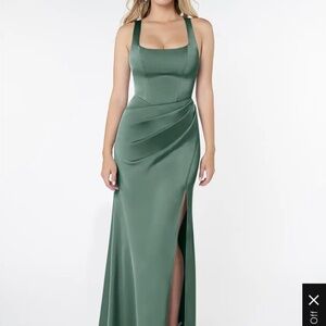 Azazie Mero Eucalyptus Dress